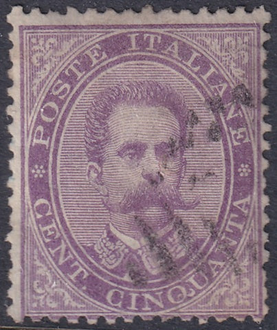 Italy 1879 Sc 50 used heavy hinge