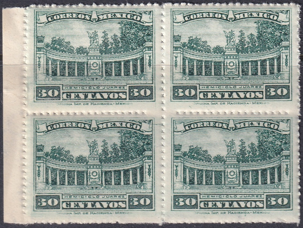 Mexico 1934 Sc 657 margin block MNH**