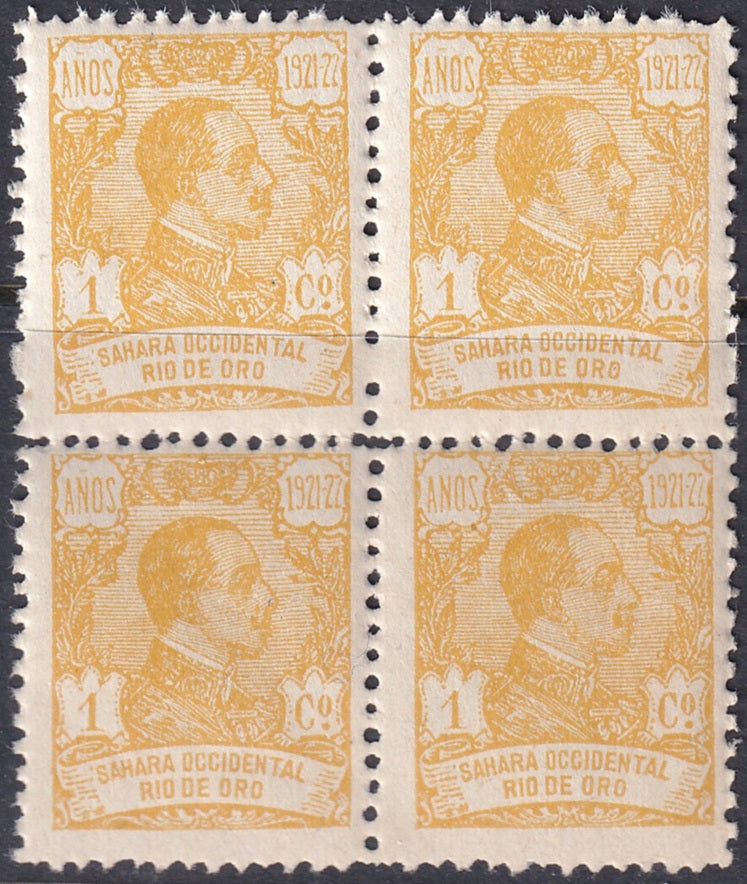 Rio de Oro 1922 Sc 140 block MNH**