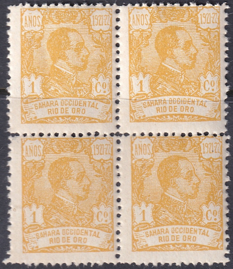 Rio de Oro 1922 Sc 140 block MNH**