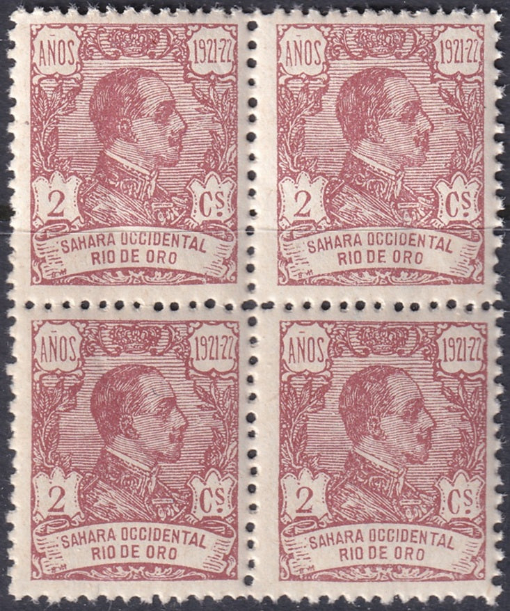 Rio de Oro 1922 Sc 141 block MNH**