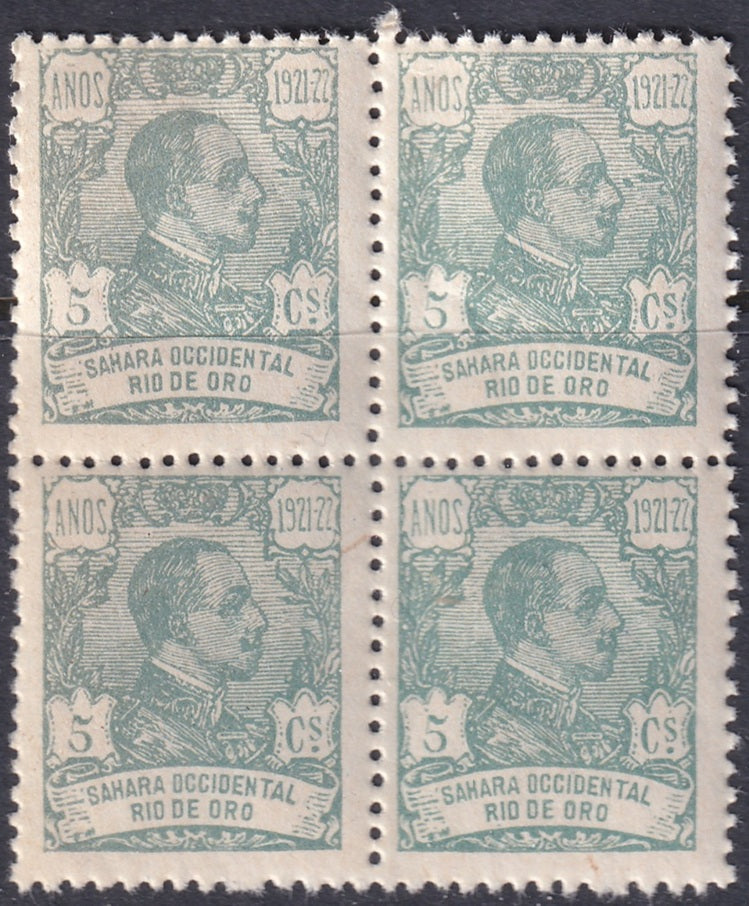 Rio de Oro 1922 Sc 142 block MNH**