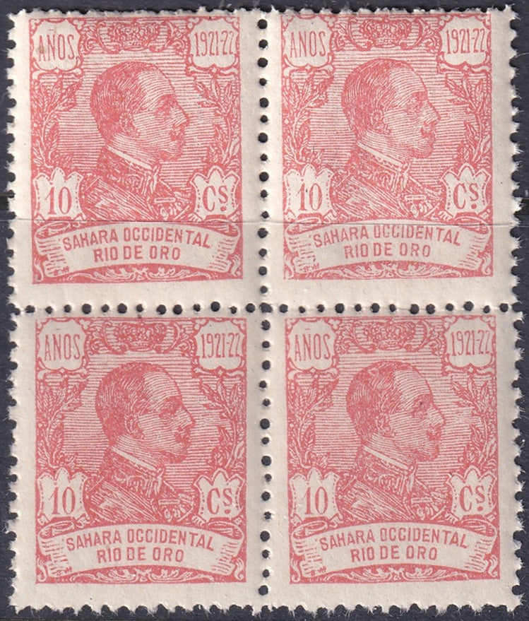 Rio de Oro 1922 Sc 143 block MNH**