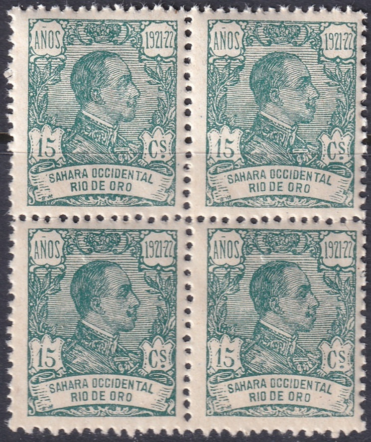 Rio de Oro 1922 Sc 144 block MNH**