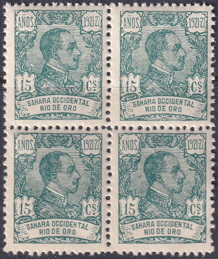 Rio de Oro 1922 Sc 144 block MNH**