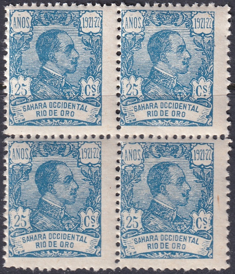 Rio de Oro 1922 Sc 146 block MNH**