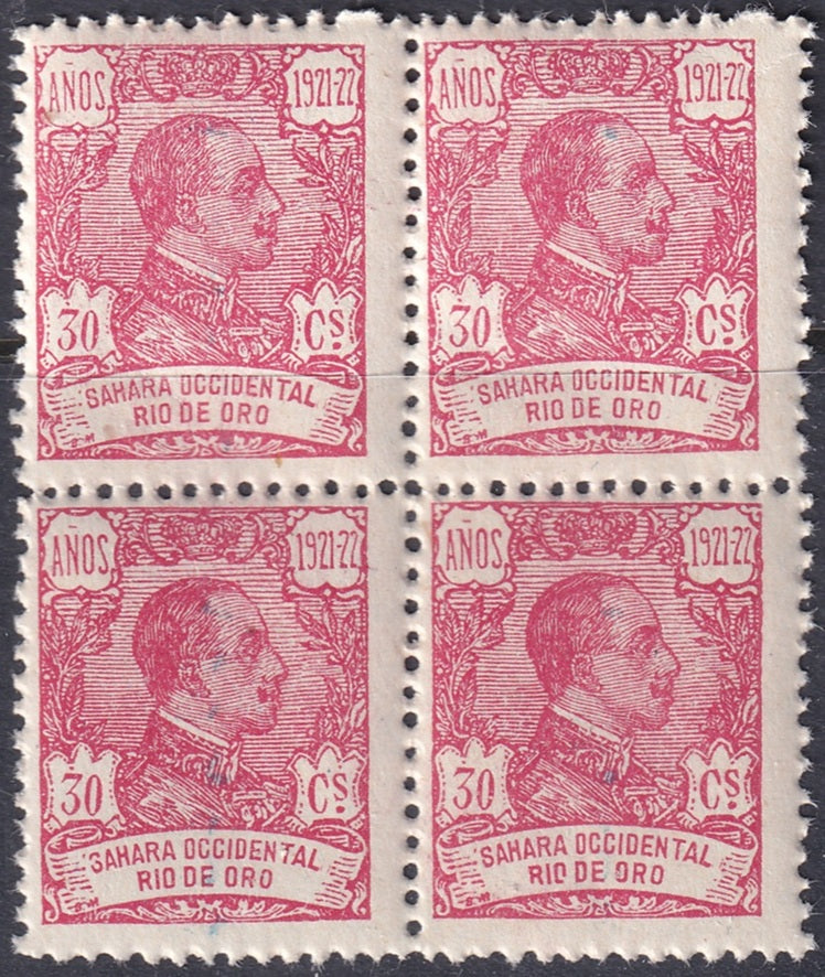 Rio de Oro 1922 Sc 147 block MNH**