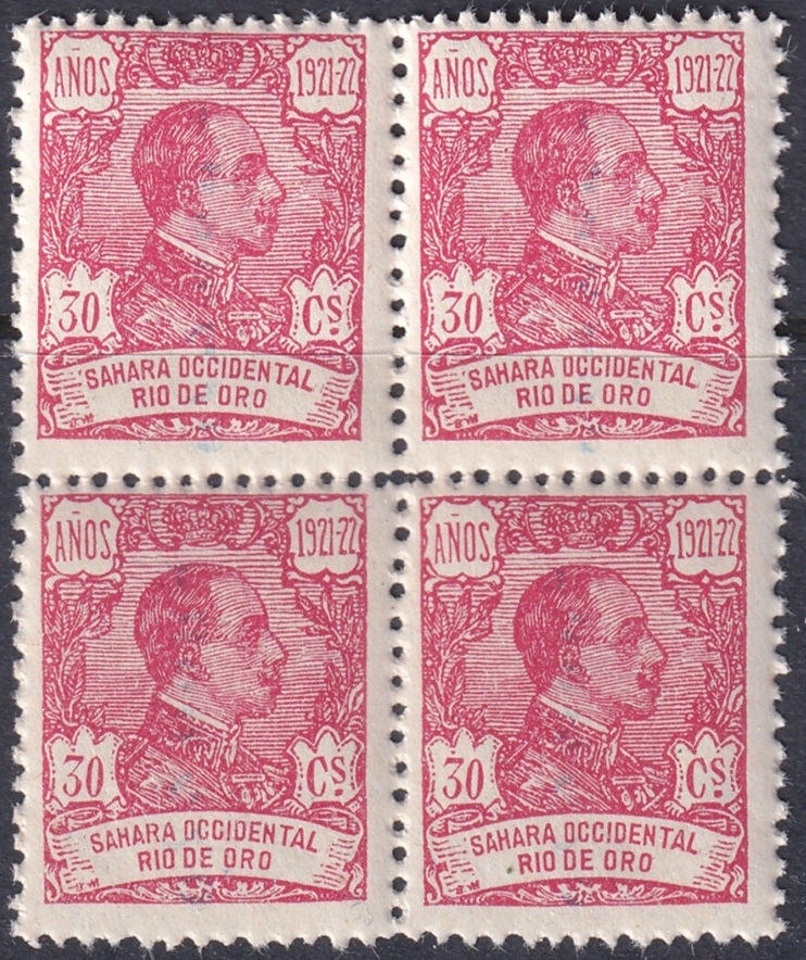 Rio de Oro 1922 Sc 147 block MNH**