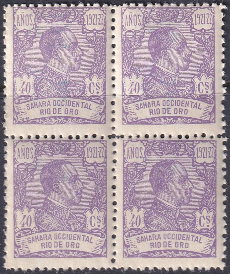 Rio de Oro 1922 Sc 148 block MNH**