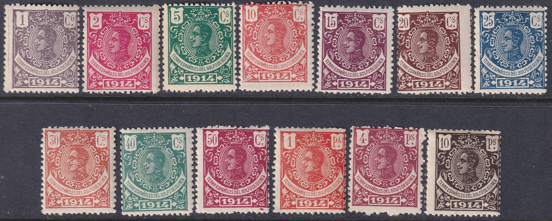 Spanish Guinea 1914 Sc 128-40 set MNH**