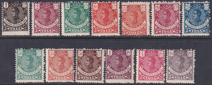 Rio de Oro 1914 Sc 84-96 set MNH** some streaky gum
