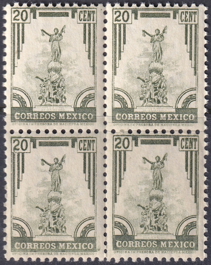 Mexico 1934 Sc 714 block MNH**