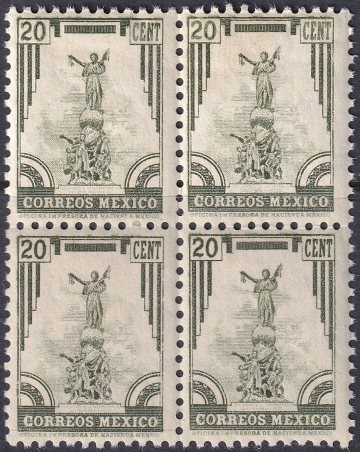 Mexico 1934 Sc 714 block MNH**