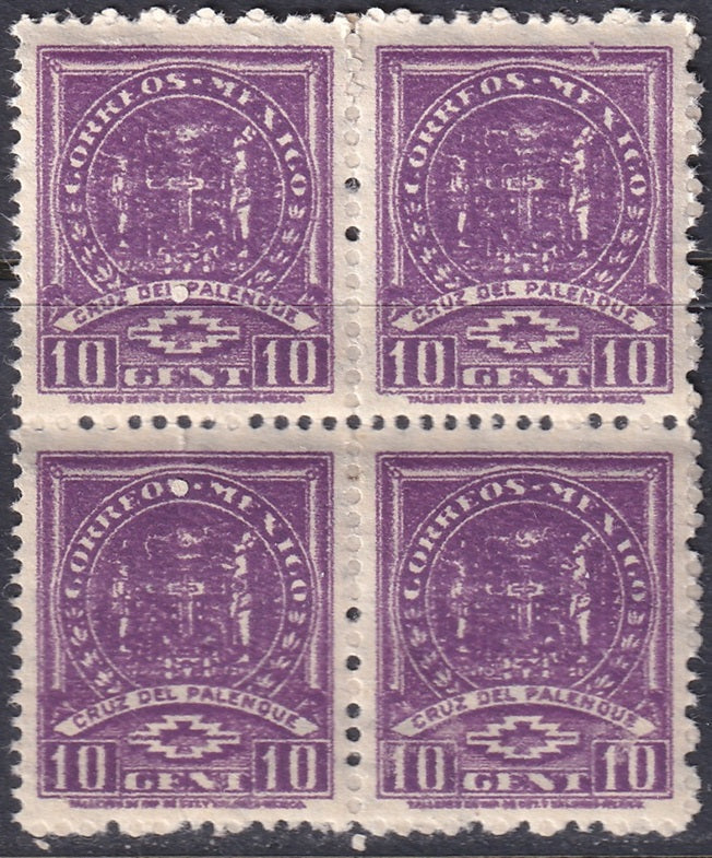 Mexico 1947 Sc 844 block MNH**