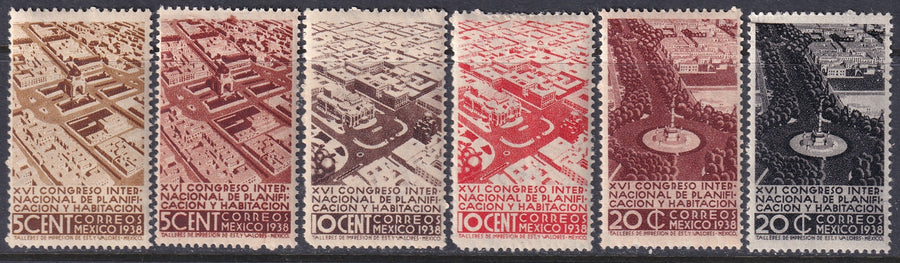 Mexico 1938 Sc 740-5 set MNH** some creasing