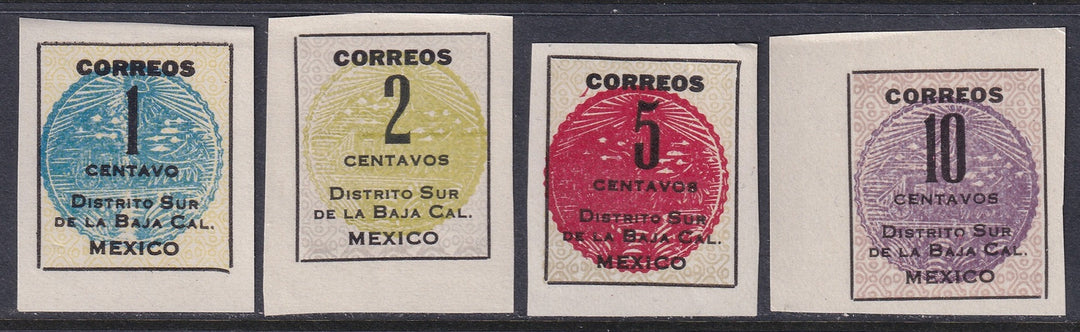 Mexico 1914 Sc 401-4 MNH** no gum as issued