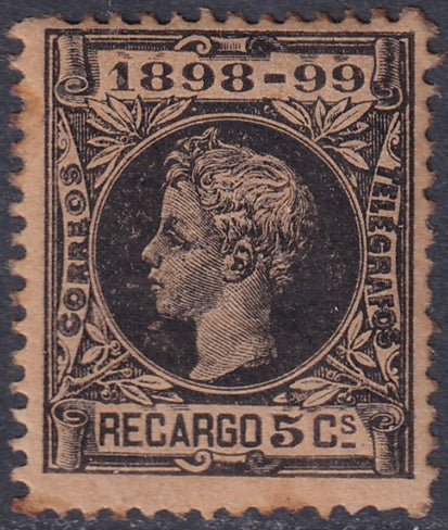 Spain 1898 Sc MR27 war tax MNH** toned