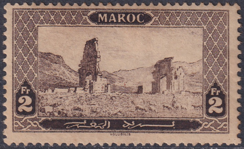 French Morocco 1917 Sc 69 MH* toned