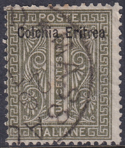 Eritrea 1892 Sc 1 used Massaua date cancel