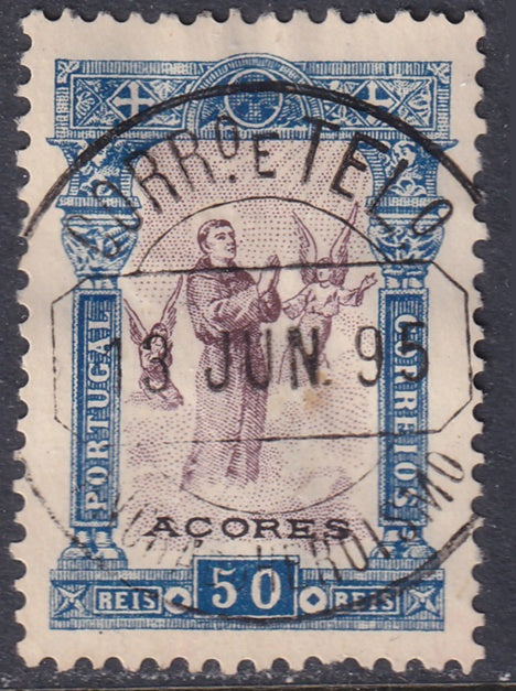 Azores 1895 Sc 84 used heavy hinge