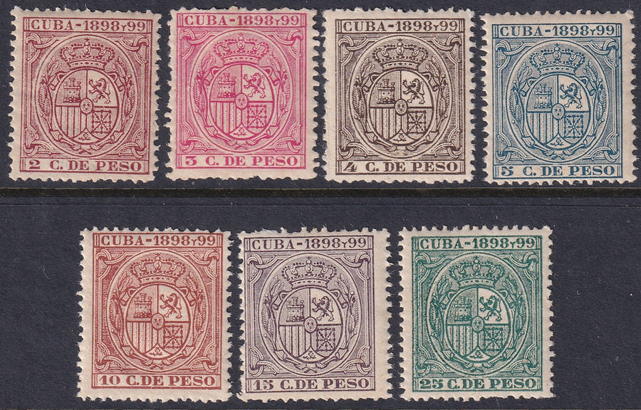 Spanish Antilles 1898  fiscal revenue set most MNH** streaky gum