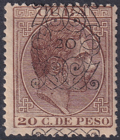 Spanish Antilles 1883 Sc 117 MLH* minor gum streaking