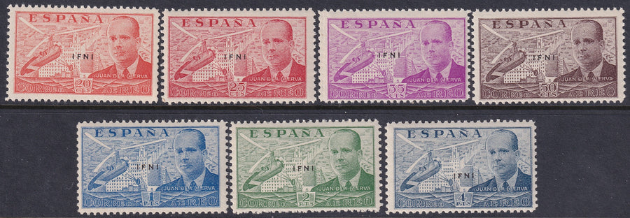 Ifni 1941 Ed 15A-G air post set MNH**