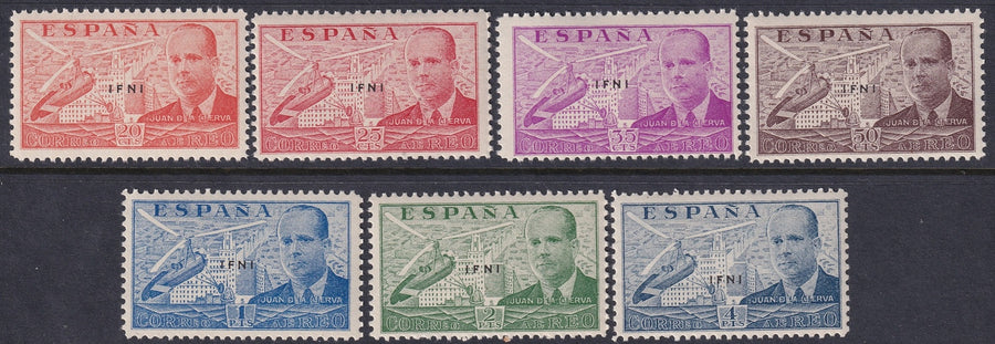 Ifni 1941 Ed 15A-G air post set MNH**