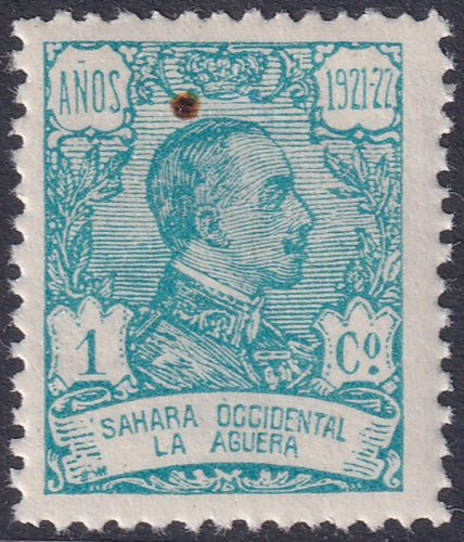 La Aguera 1922 Sc 14a MNH** type II spot at upper middle