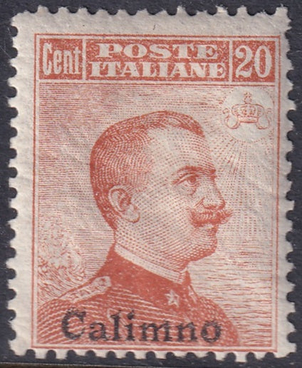 Italy Aegean Calino 1917 Sc 10 MH* gum crazing