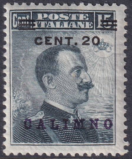 Italy Aegean Calino 1916 Sc 11 MH* gum crazing