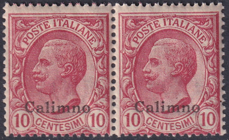 Italy Aegean Calino 1912 Sc 3 pair MNH** gum crazing