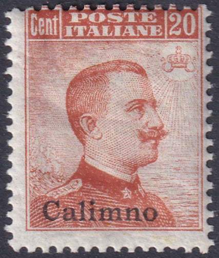 Italy Aegean Calino 1917 Sc 10 MH* gum crazing