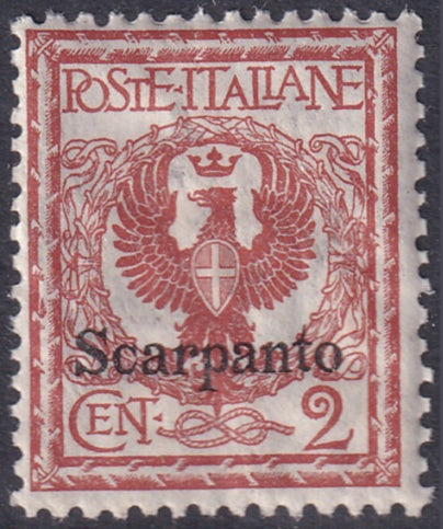 Italy Aegean Scarpanto 1912 Sc 1 MNH** gum crazing