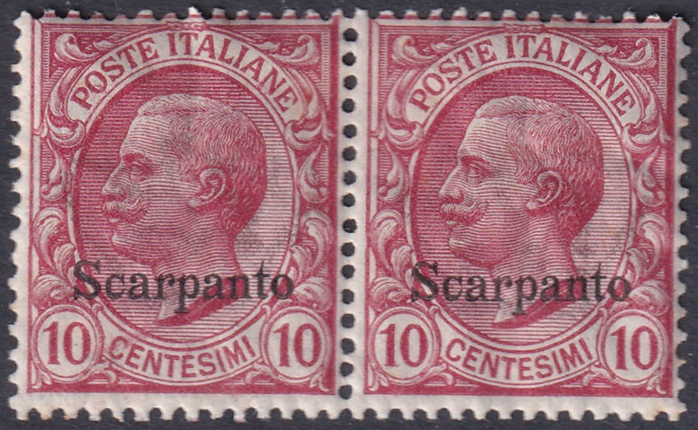 Italy Aegean Scarpanto 1912 Sc 3 pair MNH**