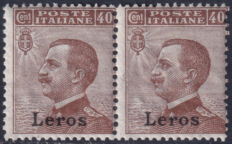 Italy Aegean Lero 1912 Sc 7 pair MNH** gum crazing