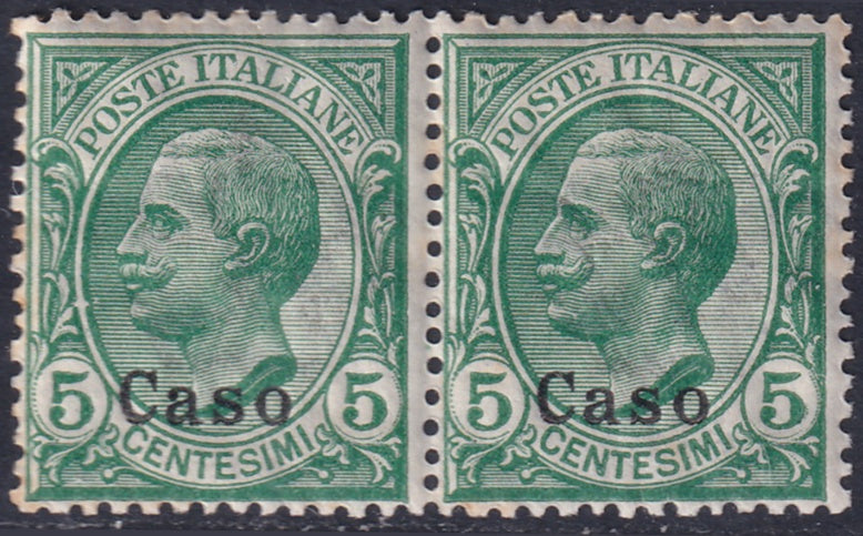 Italy Aegean Caso 1912 Sc 2 pair MNH** gum crazing