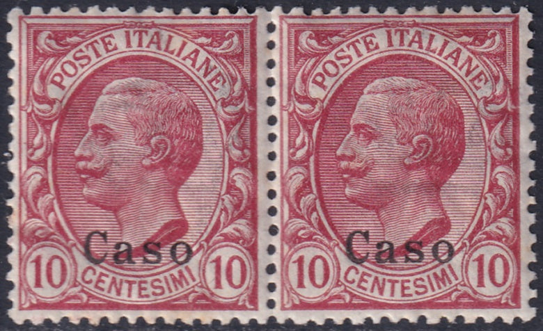 Italy Aegean Caso 1912 Sc 3 pair MNH** gum crazing