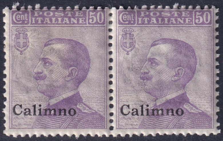 Italy Aegean Calino 1912 Sc 8 pair MNH** gum crazing