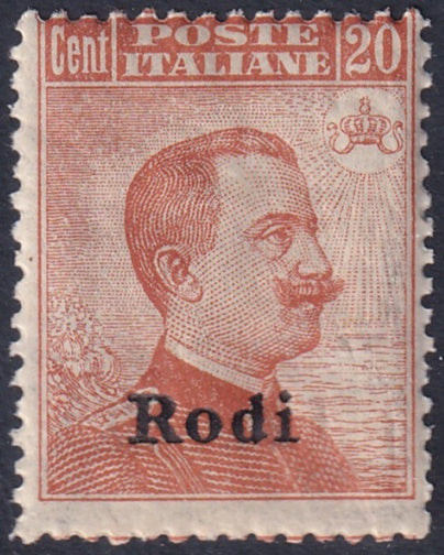 Italy Aegean Rhodes 1919 Sc 6 MNH** gum crazing