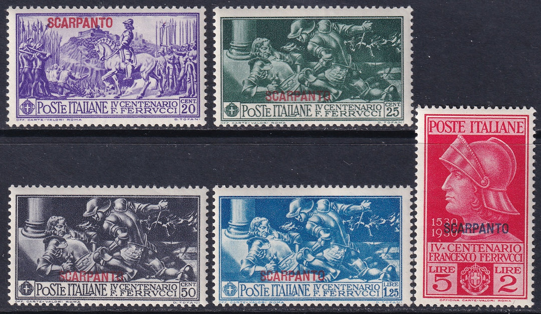 Italy Aegean Scarpanto 1930 Sc 12-6 set MNH**