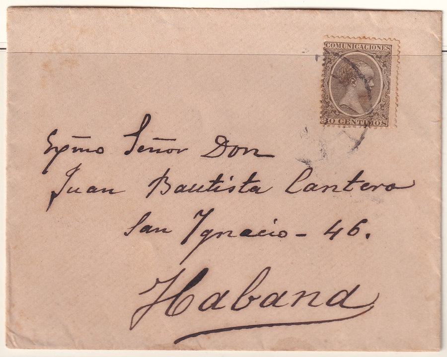 Spain 1897 Sc 264 cover to Havana