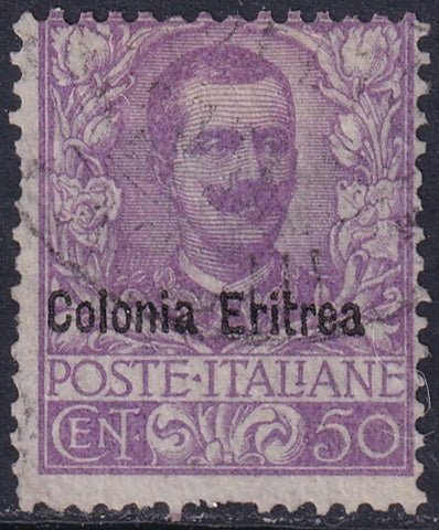 Eritrea 1903 Sc 27 used some short perfs