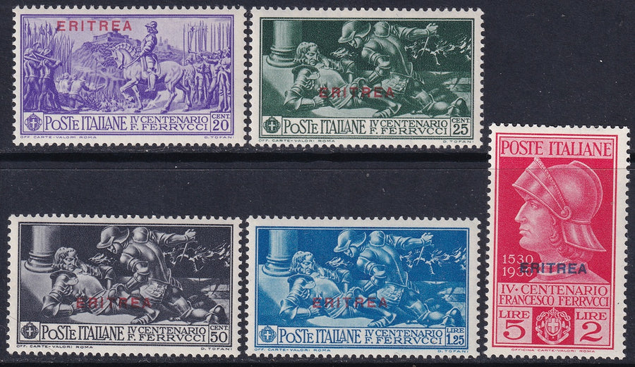 Eritrea 1930 Sc 129-33 set MNH** some toned gum