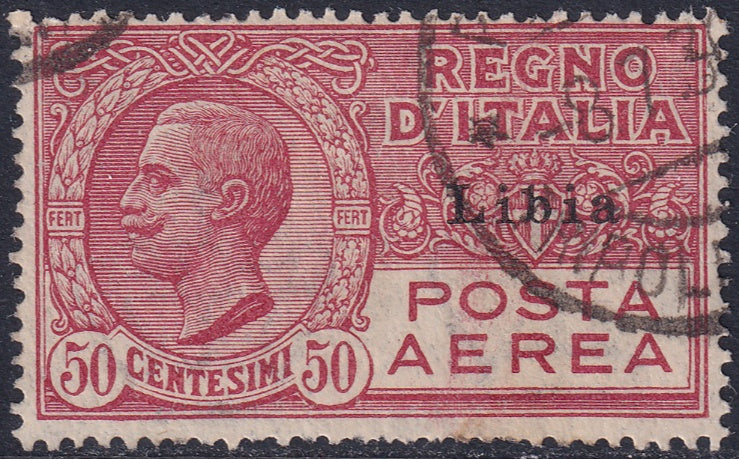 Libya 1928 Sc C1 air post used gum remaining