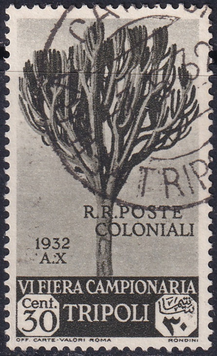 Libya 1932 Sc B41 air post used "Fiera Campionaria" cancel