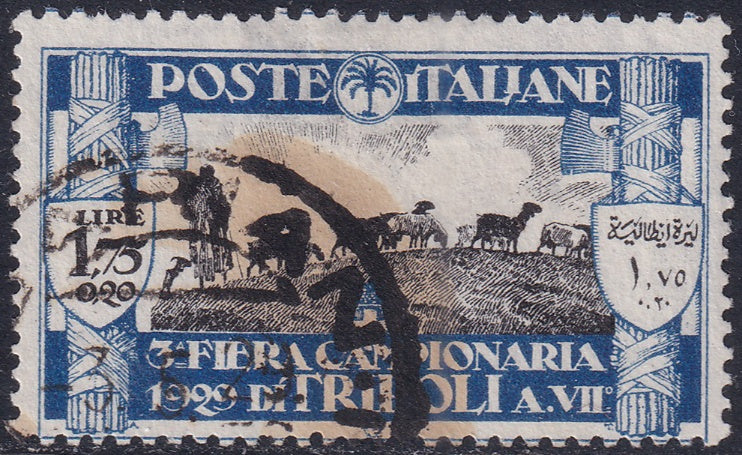 Libya 1929 Sc B20 used cancel staining