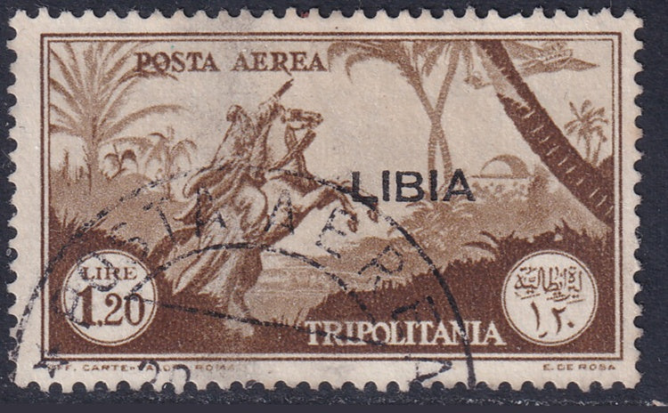 Libya 1941 Sc C48 air post used "Posta Aerea" cancel