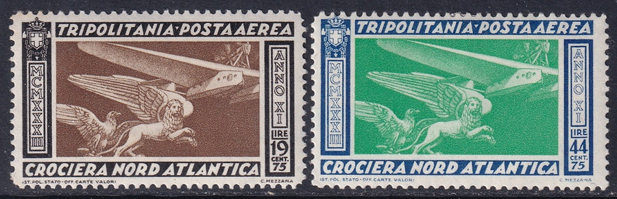 Tripolitania 1933 Sc C27-8 air post set MLH*