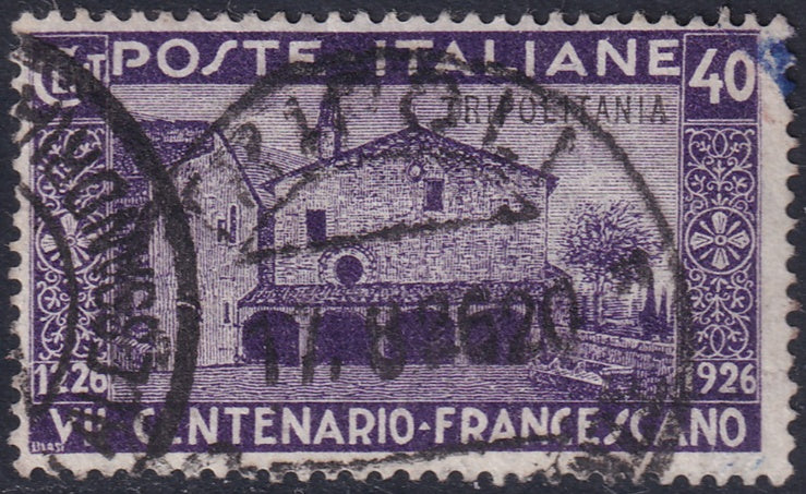 Tripolitania 1926 Sc 21 used "Tripoli" cancel